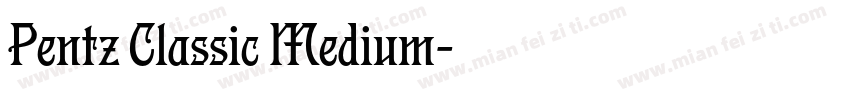 Pentz Classic Medium字体转换
